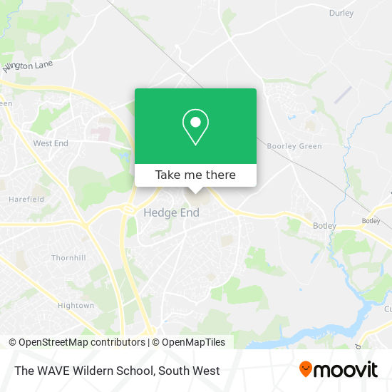 The WAVE Wildern School map