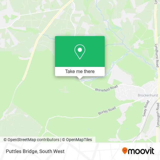 Puttles Bridge map