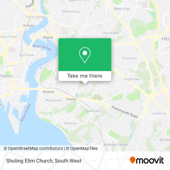 Sholing Elim Church map