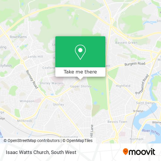 Isaac Watts Church map