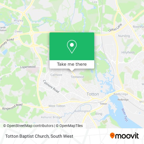 Totton Baptist Church map