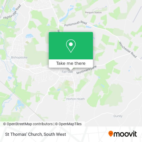 St Thomas' Church map