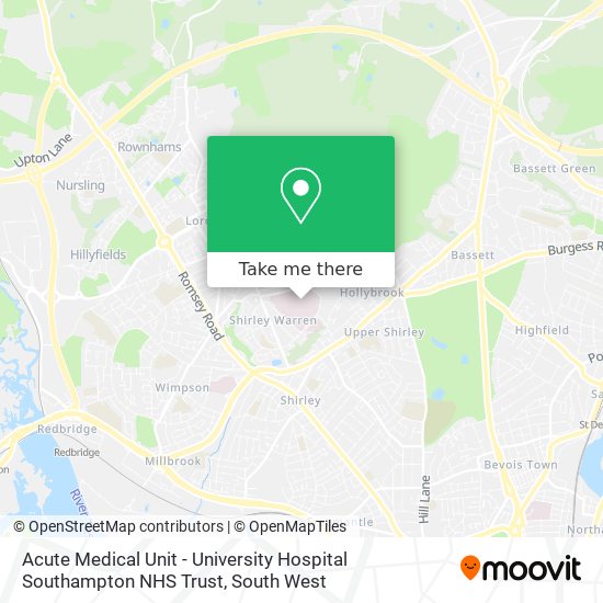Acute Medical Unit - University Hospital Southampton NHS Trust map