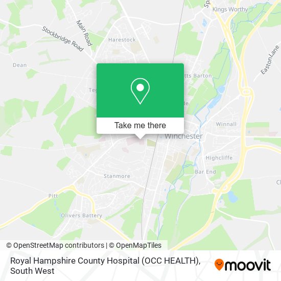 Royal Hampshire County Hospital (OCC HEALTH) map