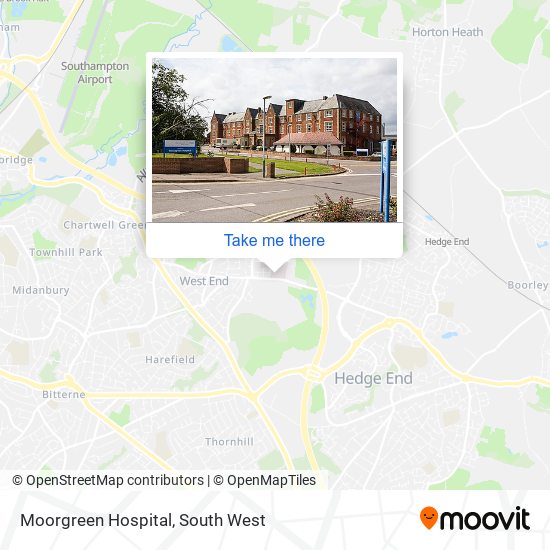 Moorgreen Hospital map