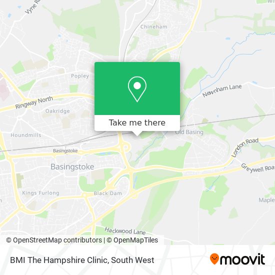 BMI The Hampshire Clinic map