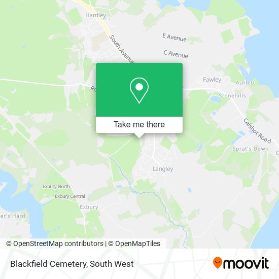 Blackfield Cemetery map