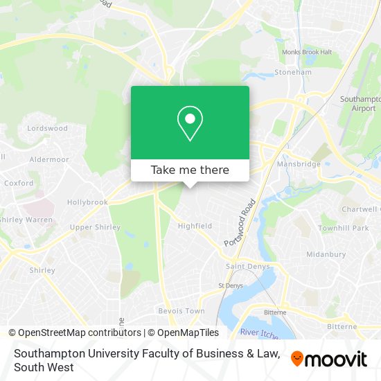 Southampton University Faculty of Business & Law map