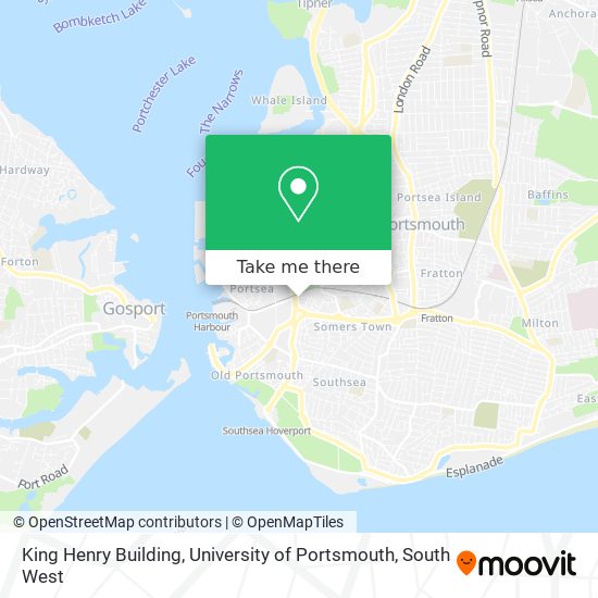 King Henry Building, University of Portsmouth map