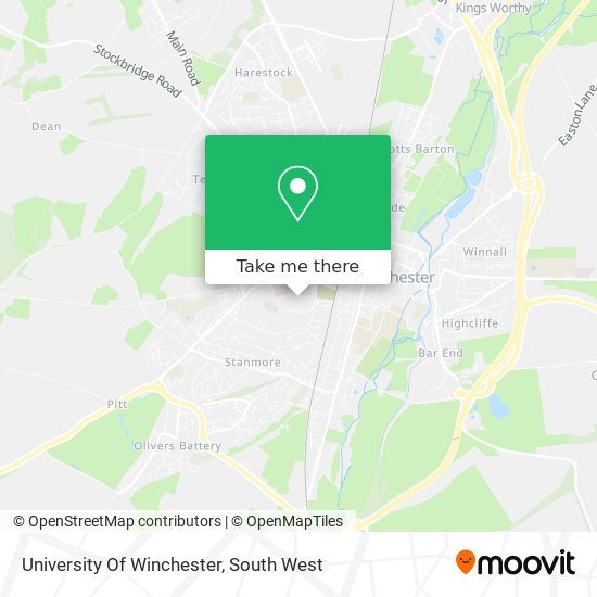 University Of Winchester map