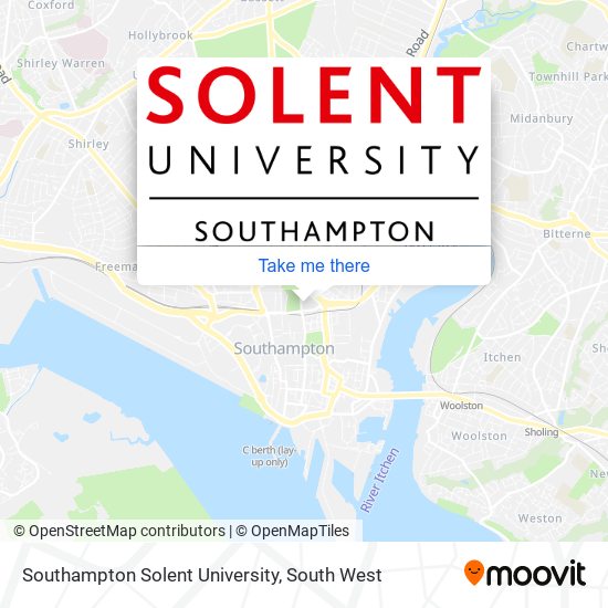 Southampton Solent University map