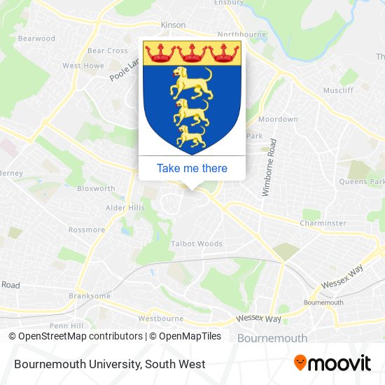 Bournemouth University map
