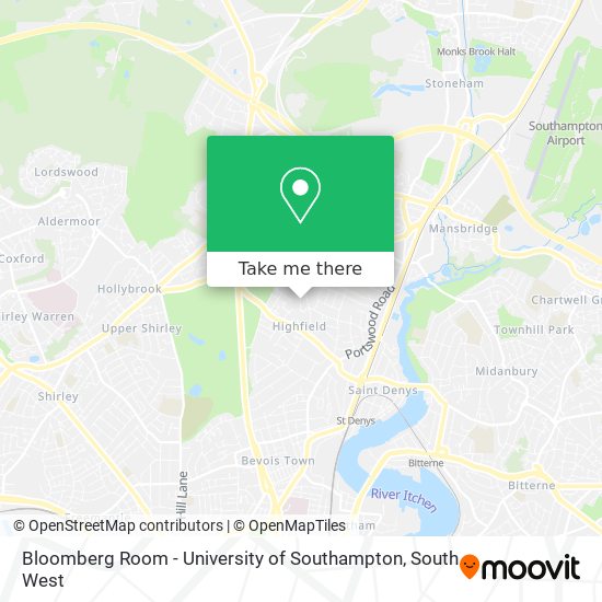 Bloomberg Room - University of Southampton map