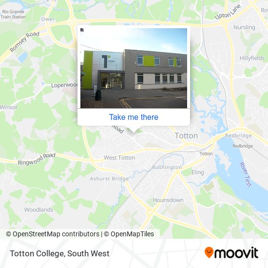 Totton College map