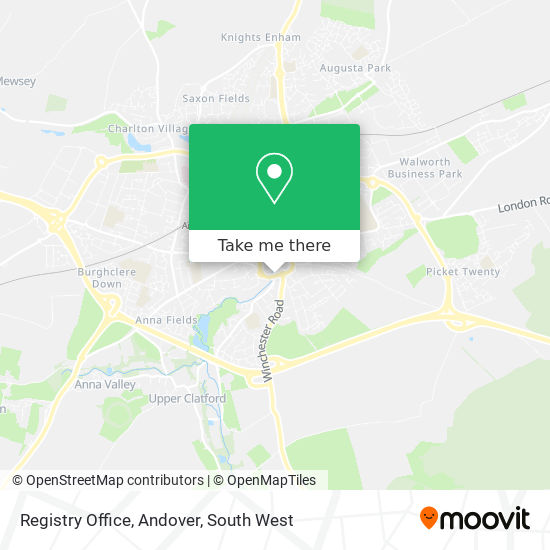 Registry Office, Andover map