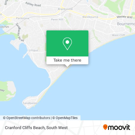 Cranford Cliffs Beach map