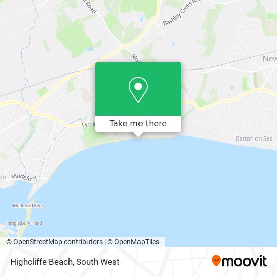 Highcliffe Beach map