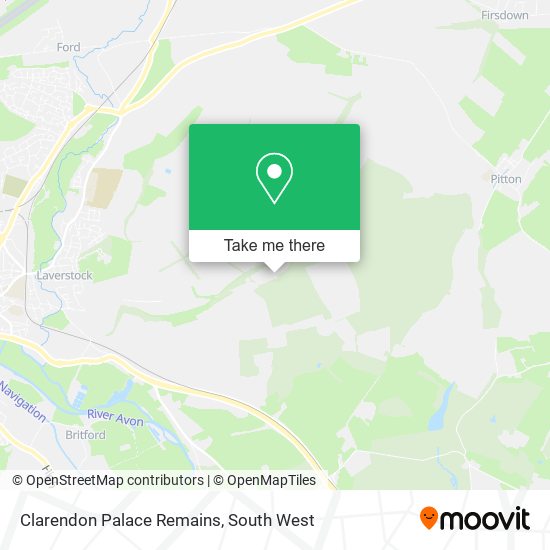 Clarendon Palace Remains map