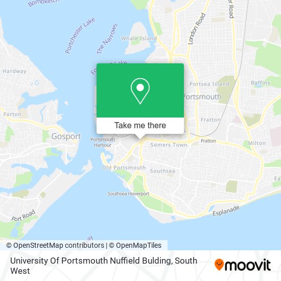 University Of Portsmouth Nuffield Bulding map