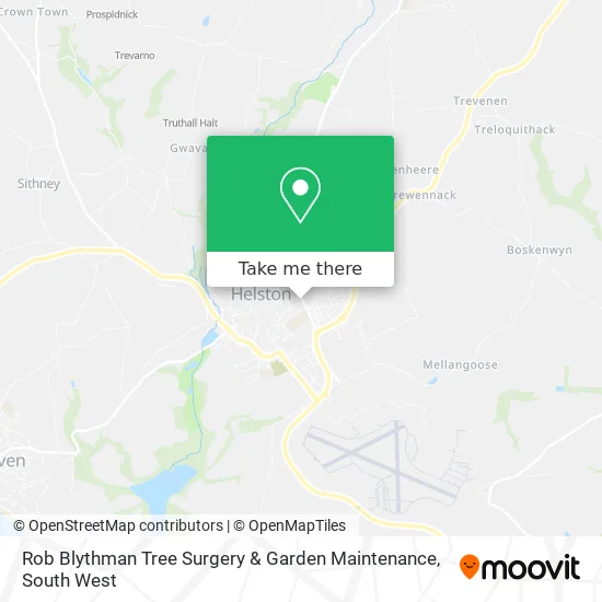 Rob Blythman Tree Surgery & Garden Maintenance map
