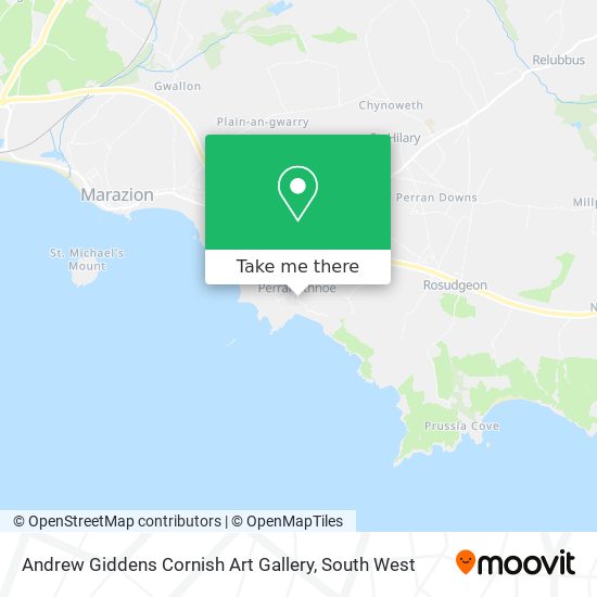 Andrew Giddens Cornish Art Gallery map