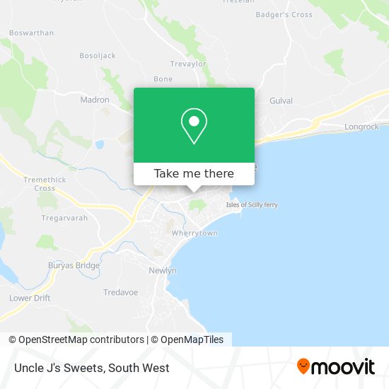 Uncle J's Sweets map