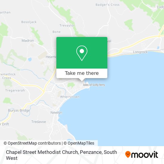 Chapel Street Methodist Church, Penzance map