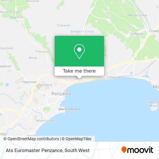 Ats Euromaster Penzance map