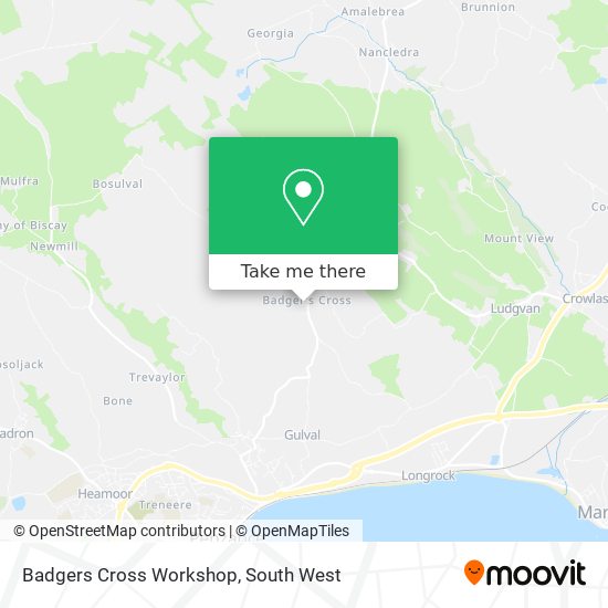 Badgers Cross Workshop map