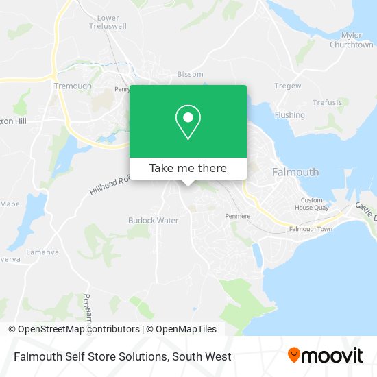 Falmouth Self Store Solutions map