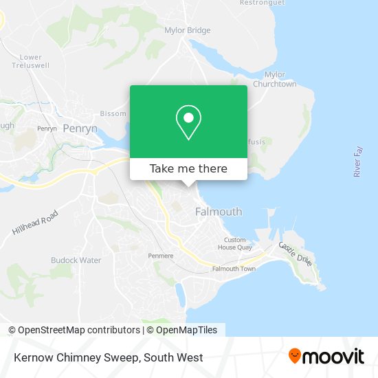 Kernow Chimney Sweep map