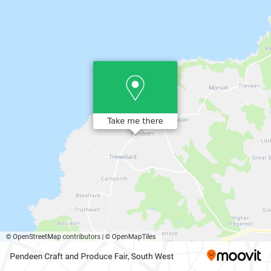 Pendeen Craft and Produce Fair map