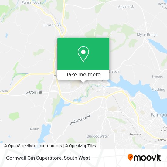Cornwall Gin Superstore map