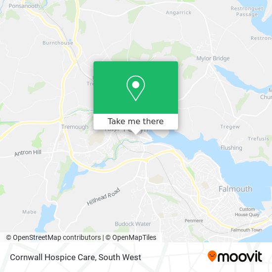 Cornwall Hospice Care map