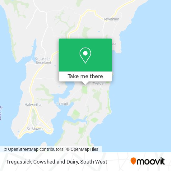 Tregassick Cowshed and Dairy map