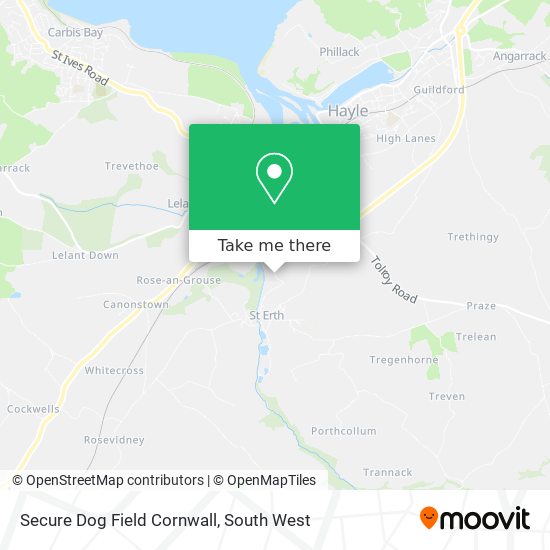 Secure Dog Field Cornwall map