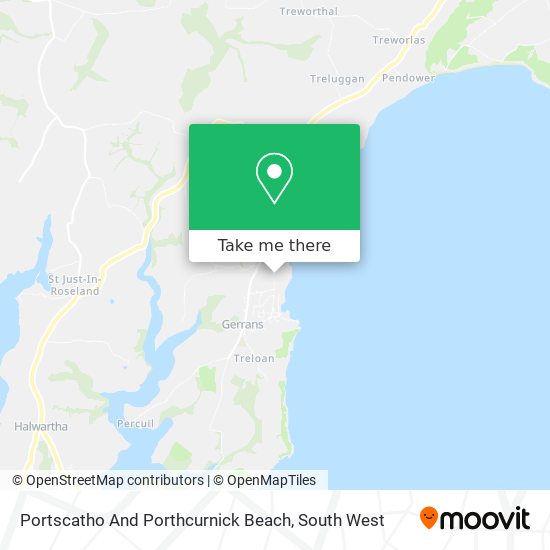 Portscatho And Porthcurnick Beach map