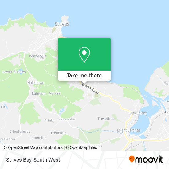 St Ives Bay map