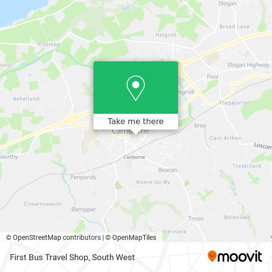 First Bus Travel Shop map