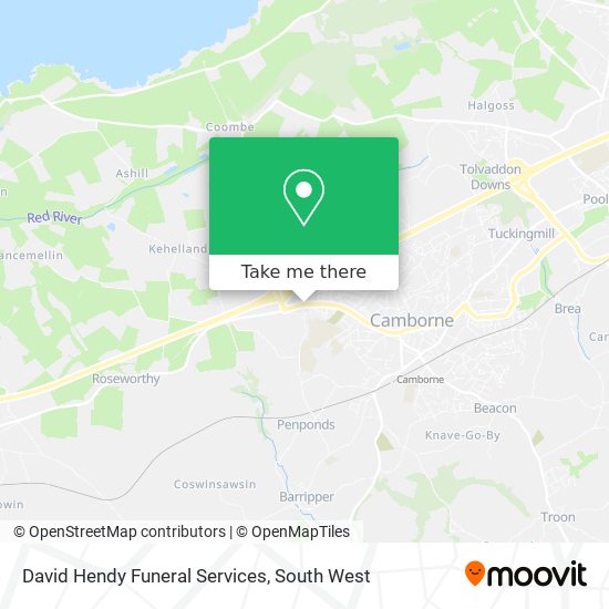 David Hendy Funeral Services map