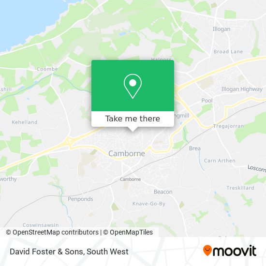 David Foster & Sons map