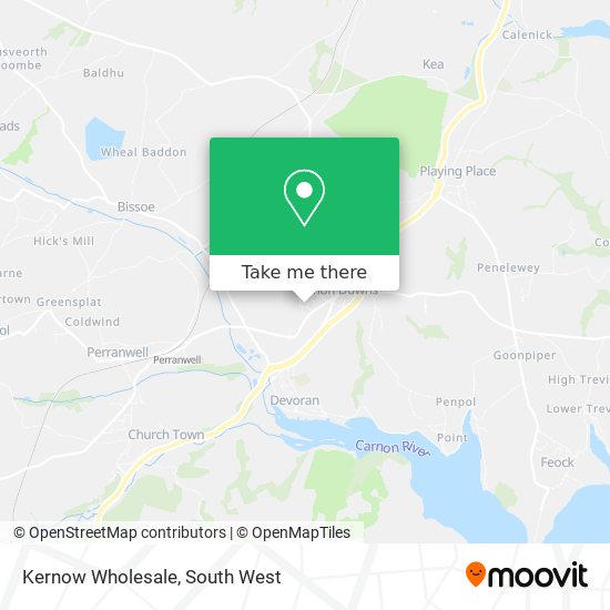 Kernow Wholesale map
