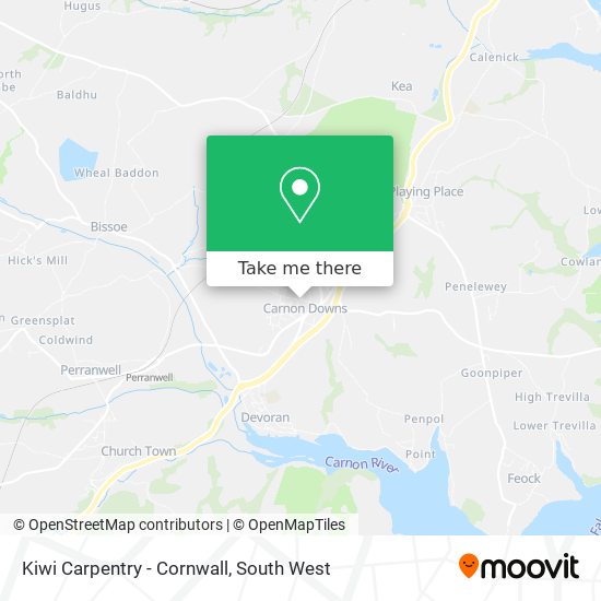 Kiwi Carpentry - Cornwall map