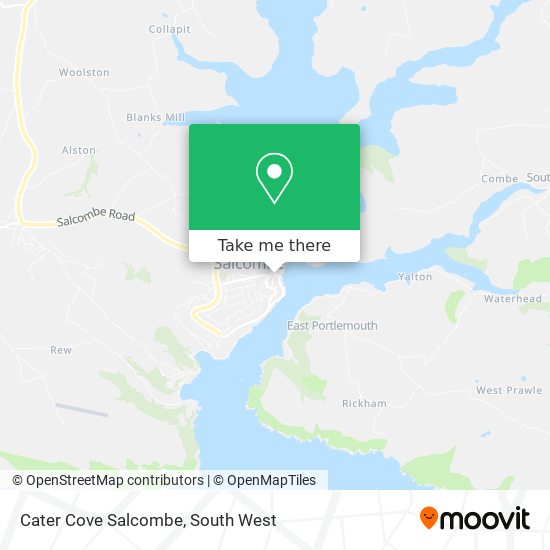 Cater Cove Salcombe map