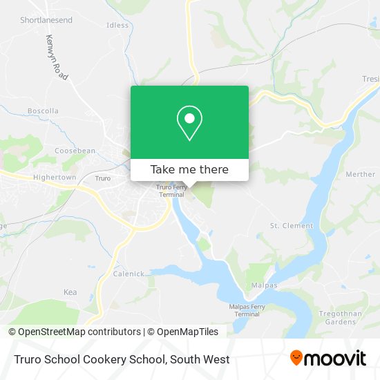 Truro School Cookery School map