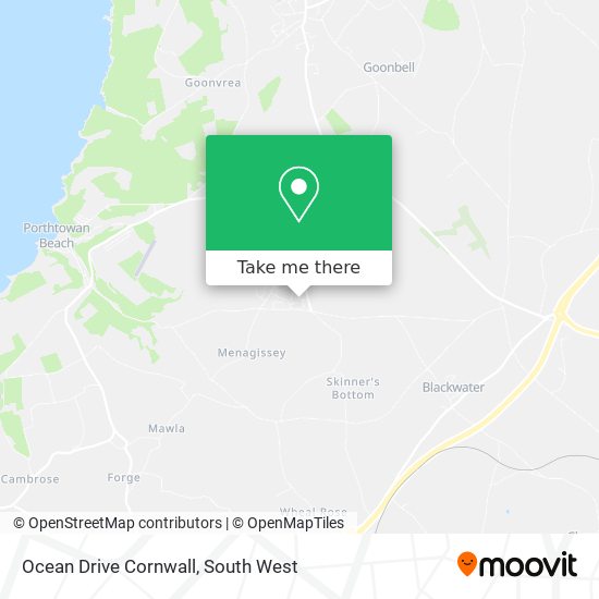 Ocean Drive Cornwall map