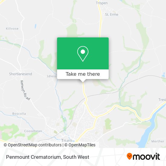 Penmount Crematorium map
