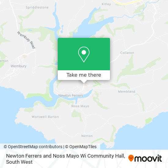 Newton Ferrers and Noss Mayo Wi Community Hall map