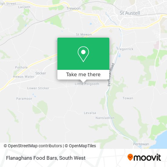 Flanaghans Food Bars map