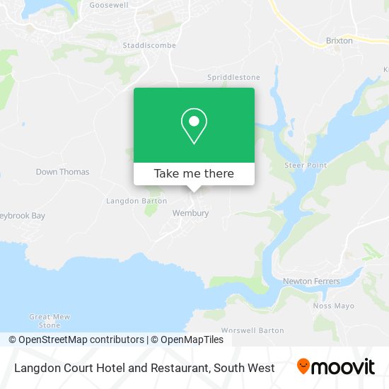 Langdon Court Hotel and Restaurant map